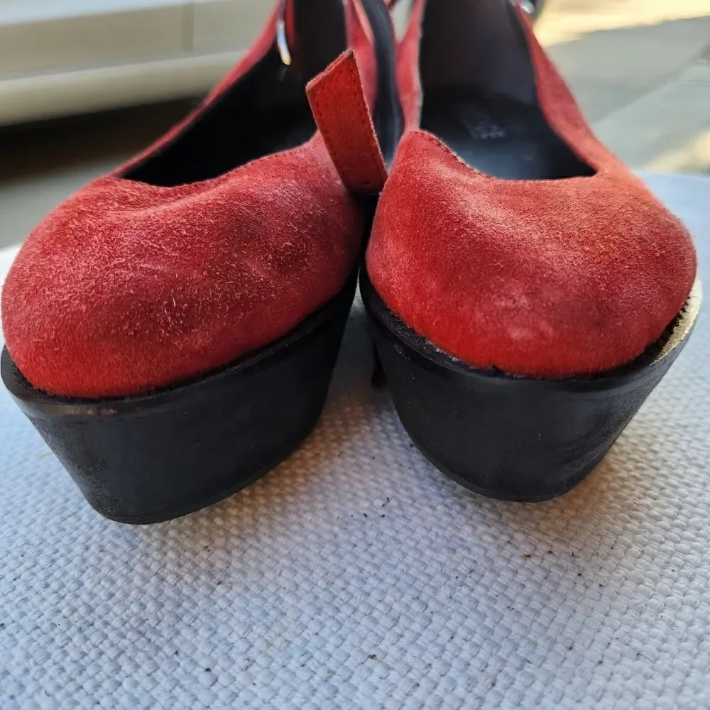 Office london red full platform mary janes